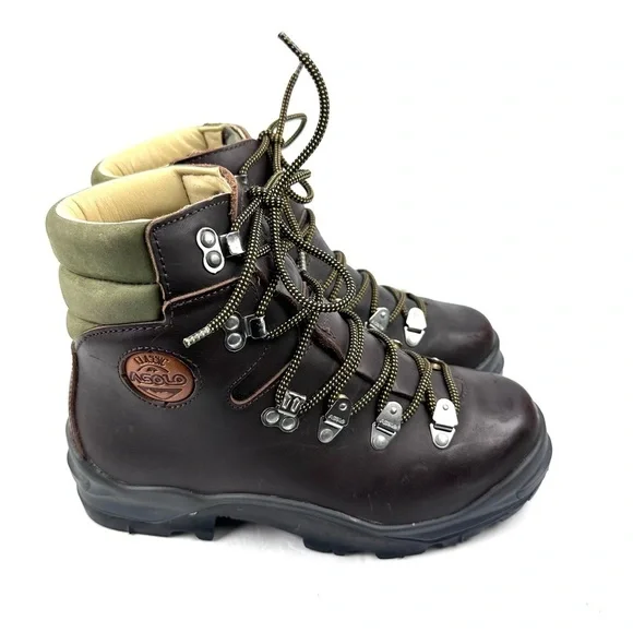 Asolo Vintage Hiking Boots Mens 7 Womens 8.5 Brown Leather Lace Up Heavy Duty - Picture 7 of 11